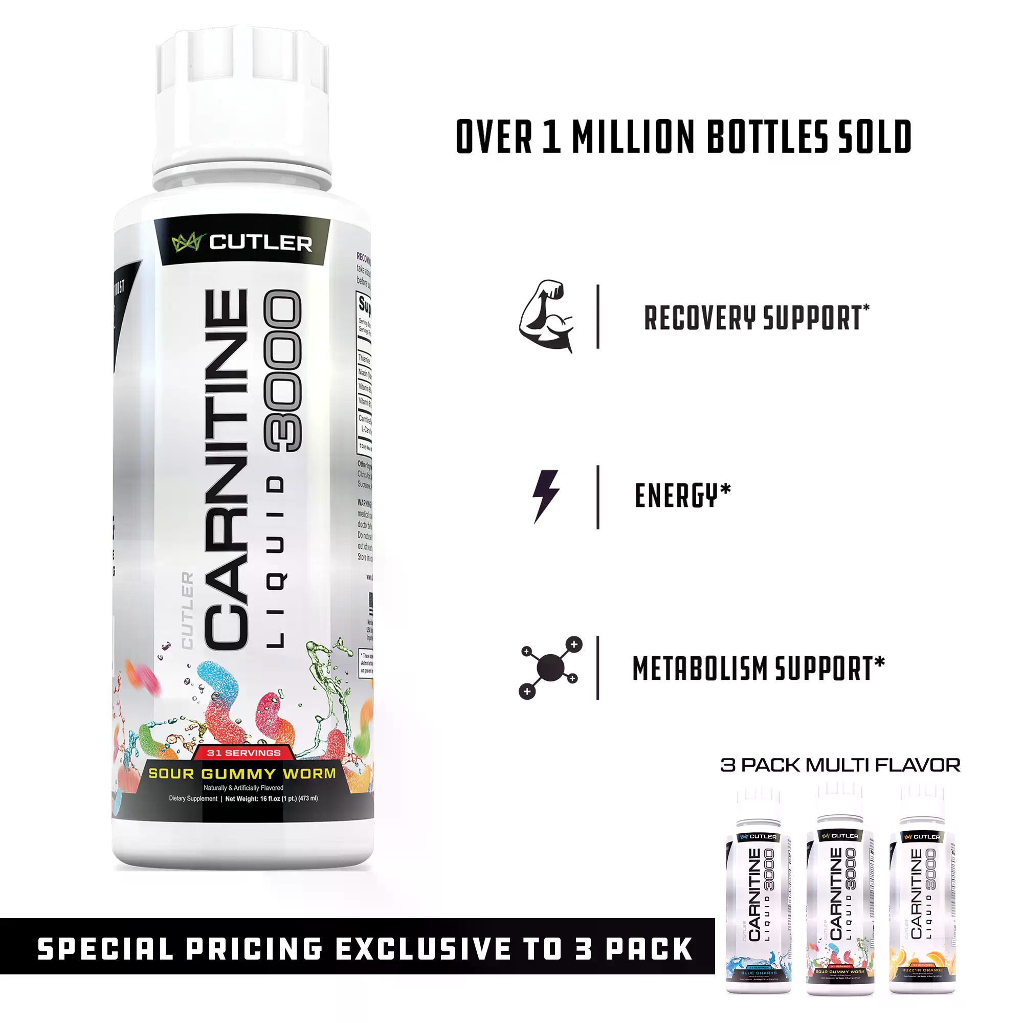 Nutrition Fitness Supplements - คัทเลอร์ นิวทริชั่น ลิควิด คาร์นิทีน 3000 สำหรับเพิ่มพลังงานและฟื้นฟูร่างกาย