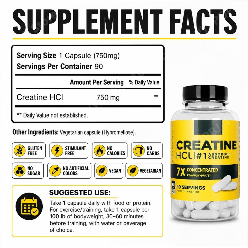 ครีเอทีน เอชซีแอล 750 มก. 90 แ - Nutrition Fitness Supplements บทวิจารณ์และราคา